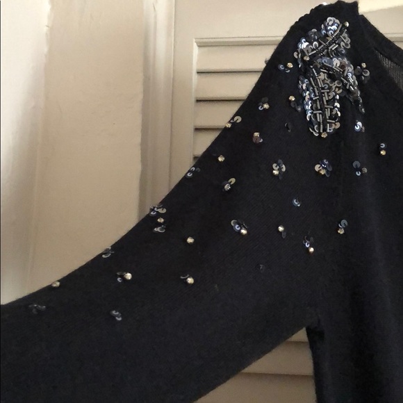 NWT Loft black sweater wool dress XS - Picture 4 of 6